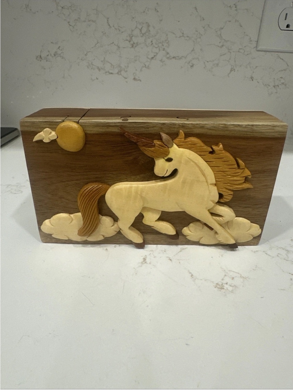 Carver Dan’s Unicorn Handcrafted Wood Puzzle Box